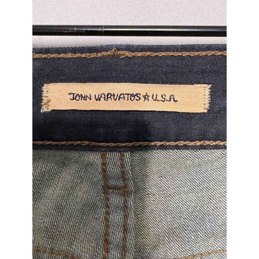 John Varvatos USA Dark Denim Straight Leg Button Front Bowery Jeans Size 36 X 35 - Picture 9 of 12